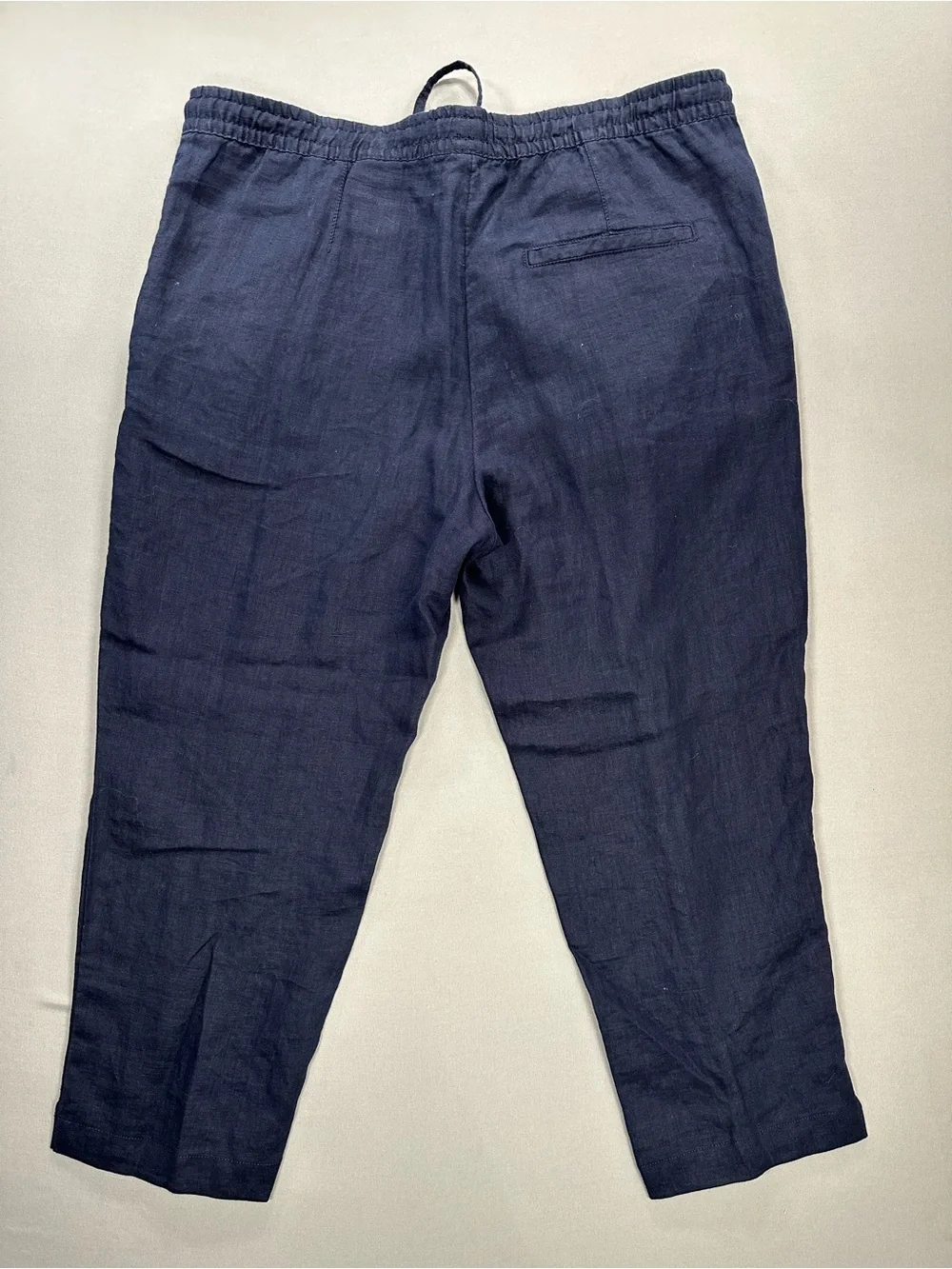NWT H&M LOGG 100% Linen Drawstring Ankle Joggers / Pants - Womens 10